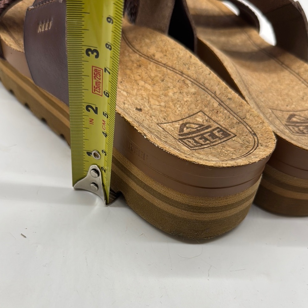 Reef Brown Braided Strap Sandals - Picture 9 of 10